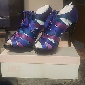 JLO vintage ribbon high heels.  Size 10.  Never worn.